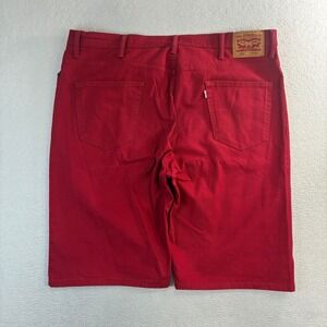Levis 569 Jean Shorts Mens 40x12 Red Loose Baggy Jorts Summer Relaxed Rockstar